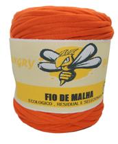 Fio Malha Residual 1kg Artesanato Croche Tric laranja squash