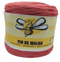 Fio Malha Residual 1Kg Artesanato Croche Tric Rosa Cochineal