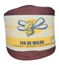 Fio Malha Residual 1kg Artesanato Croche Tric Vinho Borgonha - Angry Bee