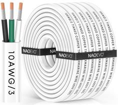 Fio marinho NAOEVO 10 Gauge 10/3 Triplex 10 AWG 30FT Fio marinho NAOEVO 10 Gauge 10/3 Triplex 10 AWG 30FT