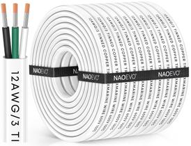 Fio marinho NAOEVO 12 Gauge 12/3 Triplex 12 AWG 30,48 m