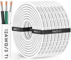 Fio marinho NAOEVO 12 Gauge 12/3 Triplex 12 AWG 50 pés
