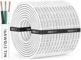Fio marinho NAOEVO 16 Gauge 16/3 Triplex 16 AWG 60m à prova d'água
