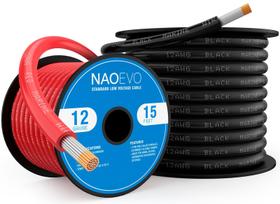 Fio marinho NAOEVO de cobre estanhado de calibre 12 PVC IP68 9m