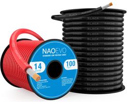 Fio marinho NAOEVO de cobre estanhado de calibre 14 100m IP68 preto/vermelho Fio marinho NAOEVO de cobre estanhado de calibre 14 100m IP68 preto/vermelho