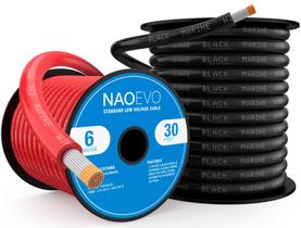 Fio marinho NAOEVO de cobre estanhado de calibre 6 PVC IP68 18m