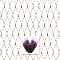 Fio marrom de grande angular roxo com luzes de rede LED Vickerman 150