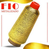 Fio Metalizado - Linha Para Bordar - Dourada 100 Gramas - Nybc