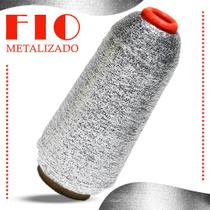 Fio Metalizado - Linha Para Bordar - Prata 100 Gramas - Nybc