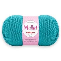 Fio Mollet Círculo 100g 200m Cor 2194 Turquesa para Tricô, Crochê e Artesanato Fio Mollet Círculo 100g 200m Cor 2194 Turquesa para Tricô, Crochê e Artesanato