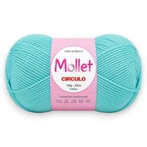 Fio Mollet Círculo 100g 200m Cor 2403 Acqua para Tricô, Crochê e Artesanato Fio Mollet Círculo 100g 200m Cor 2403 Acqua para Tricô, Crochê e Artesanato
