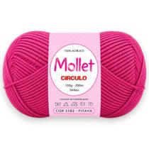 Fio Mollet Círculo 100g 200m Cor 3182 Pitaya para Tricô, Crochê e Artesanato Fio Mollet Círculo 100g 200m Cor 3182 Pitaya para Tricô, Crochê e Artesanato