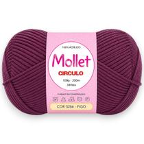 Fio Mollet Círculo 100g 200m Cor 3286 Figo para Tricô, Crochê e Artesanato Fio Mollet Círculo 100g 200m Cor 3286 Figo para Tricô, Crochê e Artesanato
