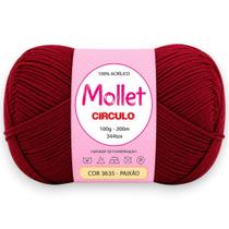 Fio Mollet Círculo 100g 200m Cor 3635 Paixão para Tricô, Crochê e Artesanato Fio Mollet Círculo 100g 200m Cor 3635 Paixão para Tricô, Crochê e Artesanato