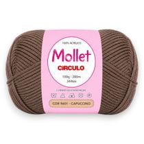 Fio Mollet Círculo 100g 200m Cor 9601 Capuccino para Tricô, Crochê e Artesanato Fio Mollet Círculo 100g 200m Cor 9601 Capuccino para Tricô, Crochê e Artesanato