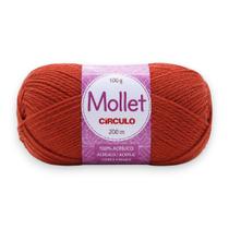 Fio Mollet Círculo 100g 200m Cor 9649 Urucum para Crochê, Tricô e Artesanato Fio Mollet Círculo 100g 200m Cor 9649 Urucum para Crochê, Tricô e Artesanato