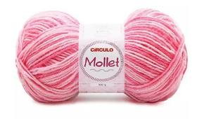 Fio Mollet Círculo Cor 9288 Mescla Primula Rosa 100g - 200 Metros Fio Mollet Círculo Cor 9288 Mescla Primula Rosa 100g - 200 Metros