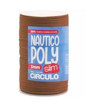 Fio náutico poly slim 3mm cor 7087 bombom 400g com 350 metros