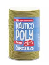 Fio náutico poly slim 3mm cor 7625 castanha 400g com 350 metros