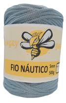 Fio Náutico Premium Poliéster 5mm 500g Trico Croche Cinza - Angry Bee
