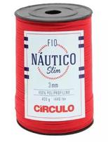 Fio Náutico Slim Círculo 3mm Vermelho 400g - Cor 3402