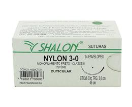 Fio Nylon 3-0 C/ A- 24un 45cm - Shalon