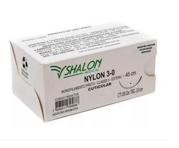 Fio Nylon 3-0 C/agulha 24un 45cm - Shalon
