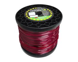 Fio Nylon Cortador Grama Quadrado 2,4Mm 2Kg Vermelho