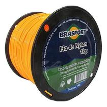 Fio nylon para roçadeira 3,0mm com 1kg carretel 130m brasfort