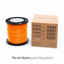 Fio Nylon QUADRADO 3,00mm, 2.250kg. Roçadeira. Aprox 255m.