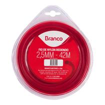 Fio Nylon Redondo 2,5mm Branco Rolo Com 42 Metros - Cor Vermelho