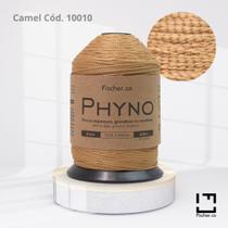 Fio Phyno Fischer Cordão 2mm 100% Poliéster 400m Macio, Estruturado e Ideal para Crochê, Bolsas e Artesanato Cor:Camel