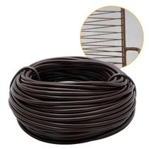 Fio Plástico Cordão Marrom Espaguete Enrola Cadeira Rolo 1kg