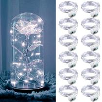 Fio prateado Fairy Lights ZGWJ operado por bateria de 2 m 20 LED