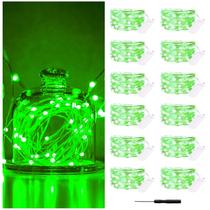 Fio prateado impermeável Fairy Lights Bexdir 20LED de 7 m, pacote com 12