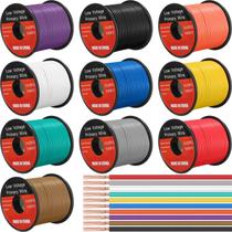 Fio revestido de cobre automotivo Gisafai 10 unidades 16AWG 30 m Fio revestido de cobre automotivo Gisafai 10 unidades 16AWG 30 m