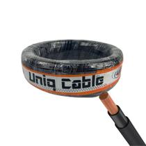 Fio Rolo De Cabo Força Flexível 100 Metros Preto Uniq Cable