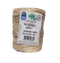 FIO SISAL 500/1 NATURAL RASADO - 250g 120M - Apaeb