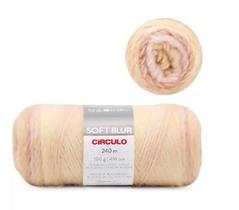 Fio soft blur 100 gr cor 9190 dunas de areia Fio soft blur 100 gr cor 9190 dunas de areia