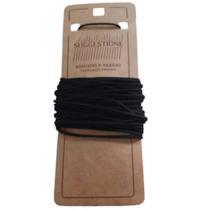 Fio Tira Camurça Preto 3mm - Com 10 Metros Fio Tira Camurça Preto 3mm - Com 10 Metros