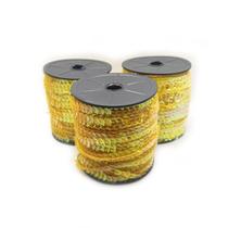 Fio Trançado Lantejoula Amarelo Transparente 8mm 50m 180g