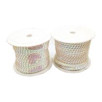 Fio Trançado Lantejoula Branco Irisado 8mm 50m 170g