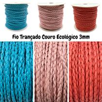 Fio Trançado material ecológico 3mm Rolo 50 Metros Escolha Cor