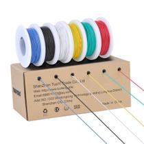 Fio TUOFENG 30 AWG de silicone 6 cores 20m 60V com cobre estanhado Fio TUOFENG 30 AWG de silicone 6 cores 20m 60V com cobre estanhado