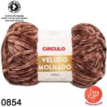 Fio Veludo Molhado 100 Metros Círculo Cor 854 Chocolate Fio Veludo Molhado 100 Metros Círculo Cor 854 Chocolate