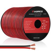 Fio VIABRICO 16 Gauge 100 pés 2 condutores vermelho preto 12V/24V DC