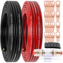 Fio Xaugiry de calibre 8 (25 pés vermelho+25 pés preto) CCA Copper