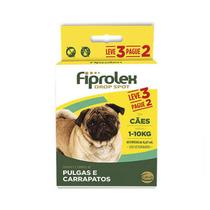 Fiprolex 0,67mL Combo Antipulgas e Carrapaticida Cães até 10kg Leve 3 pague 2