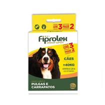 Fiprolex 4,02mL Combo Antipulgas e Carrapaticida Cães acima de 40kg Leve 3 pague 2