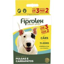 Fiprolex Drop Spot 11 a 20 kg - 3 pipetas - Ceva Fiprolex Drop Spot 11 a 20 kg - 3 pipetas - Ceva